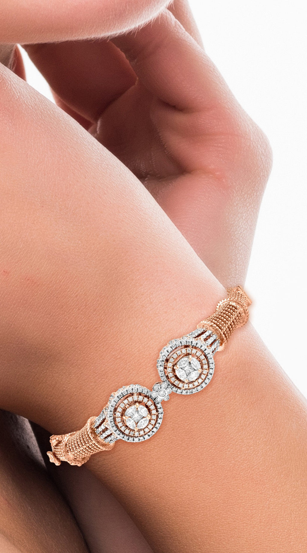 Twin Orbit Mesh Bracelet