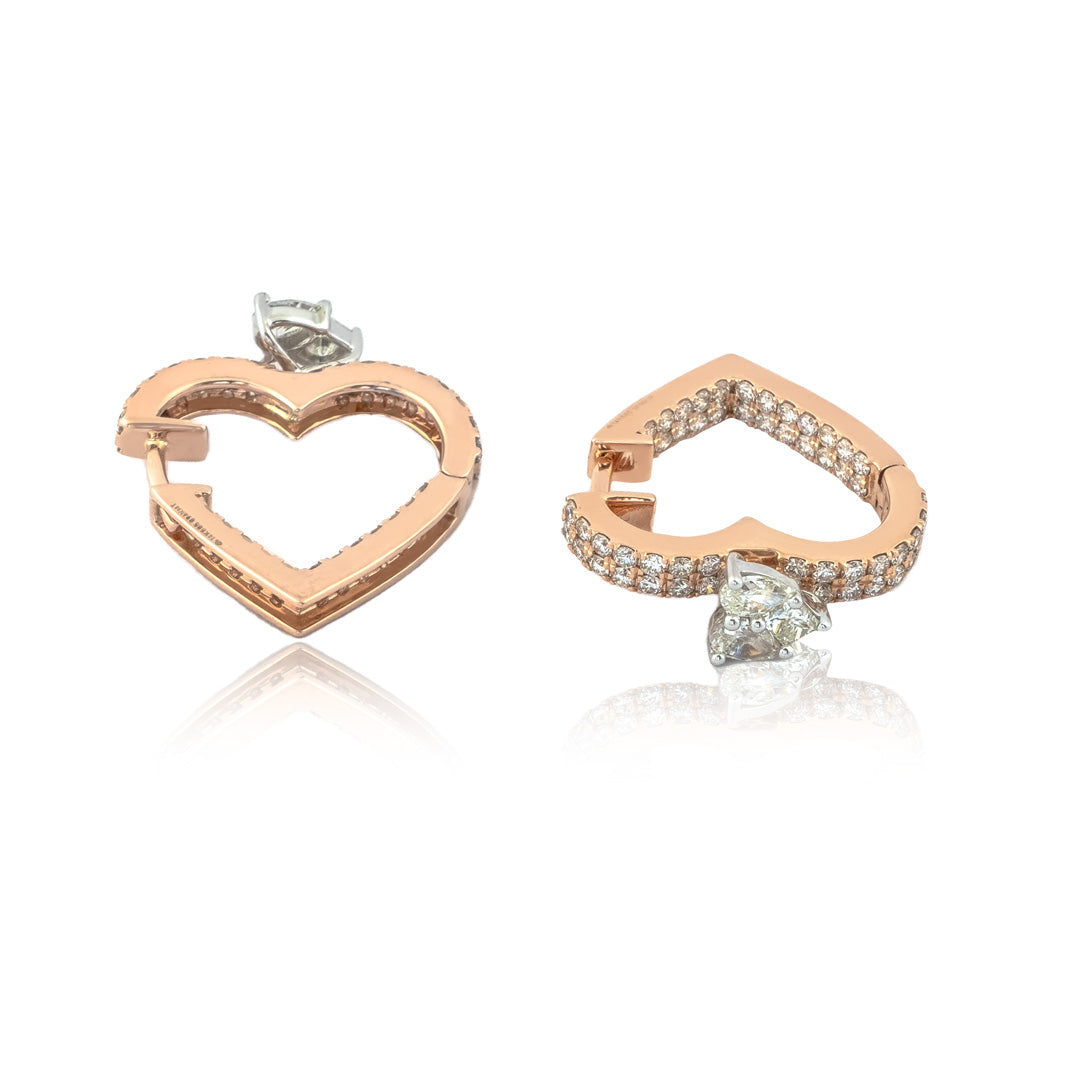 Diamond Rebel Heart Earings