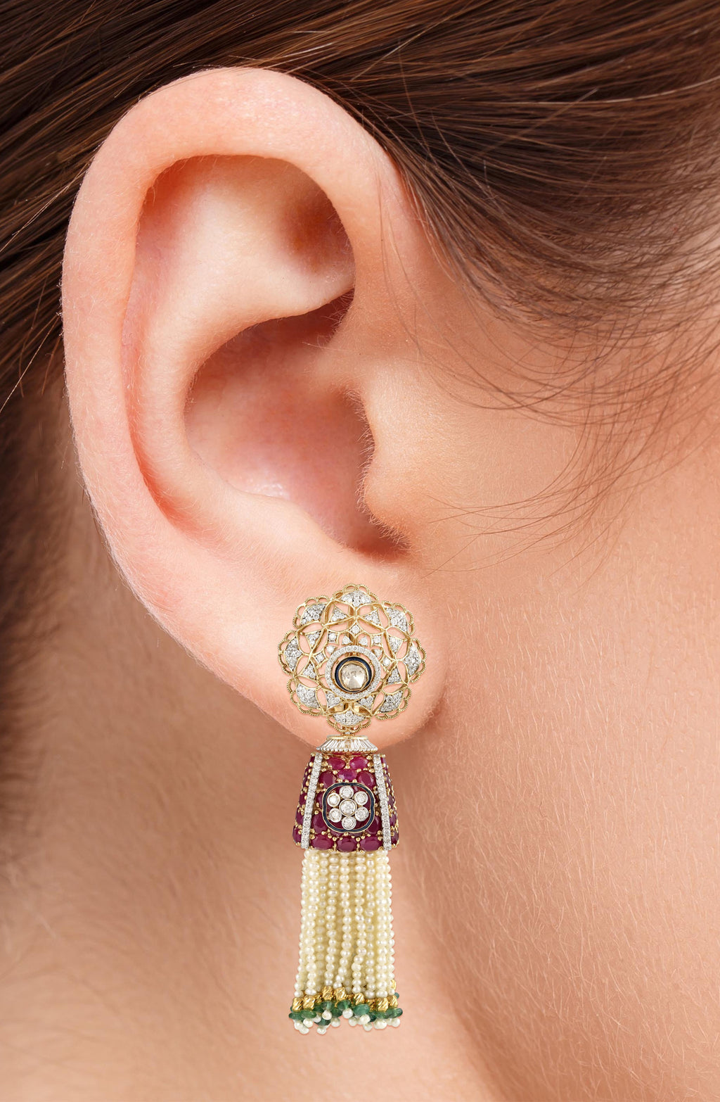 Crimson Tassel Earrings