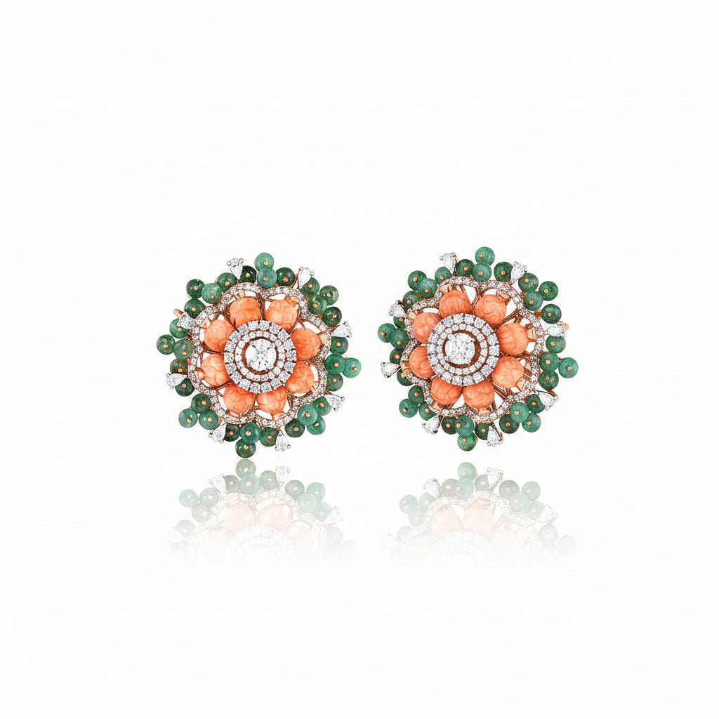 Coral Nouveau Earrings