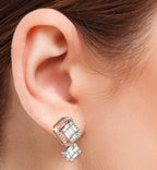 Step-Cut Duo Earrings