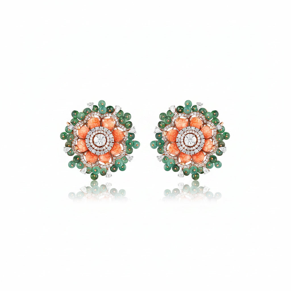 Coral Nouveau Earrings