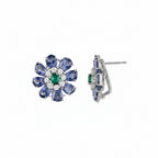 Tanzanite Rosette Earrings