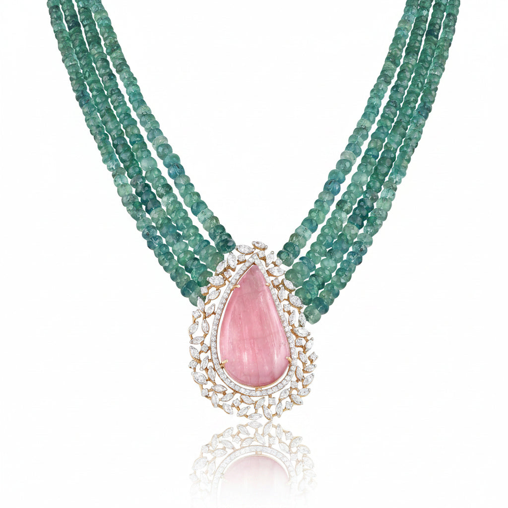 Morganite & Emerald Harmony Set