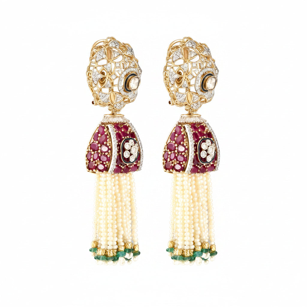 Crimson Tassel Earrings