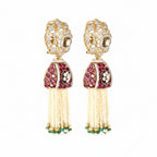 Crimson Tassel Earrings