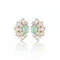Mint Fleur Studs