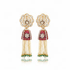 Crimson Tassel Earrings