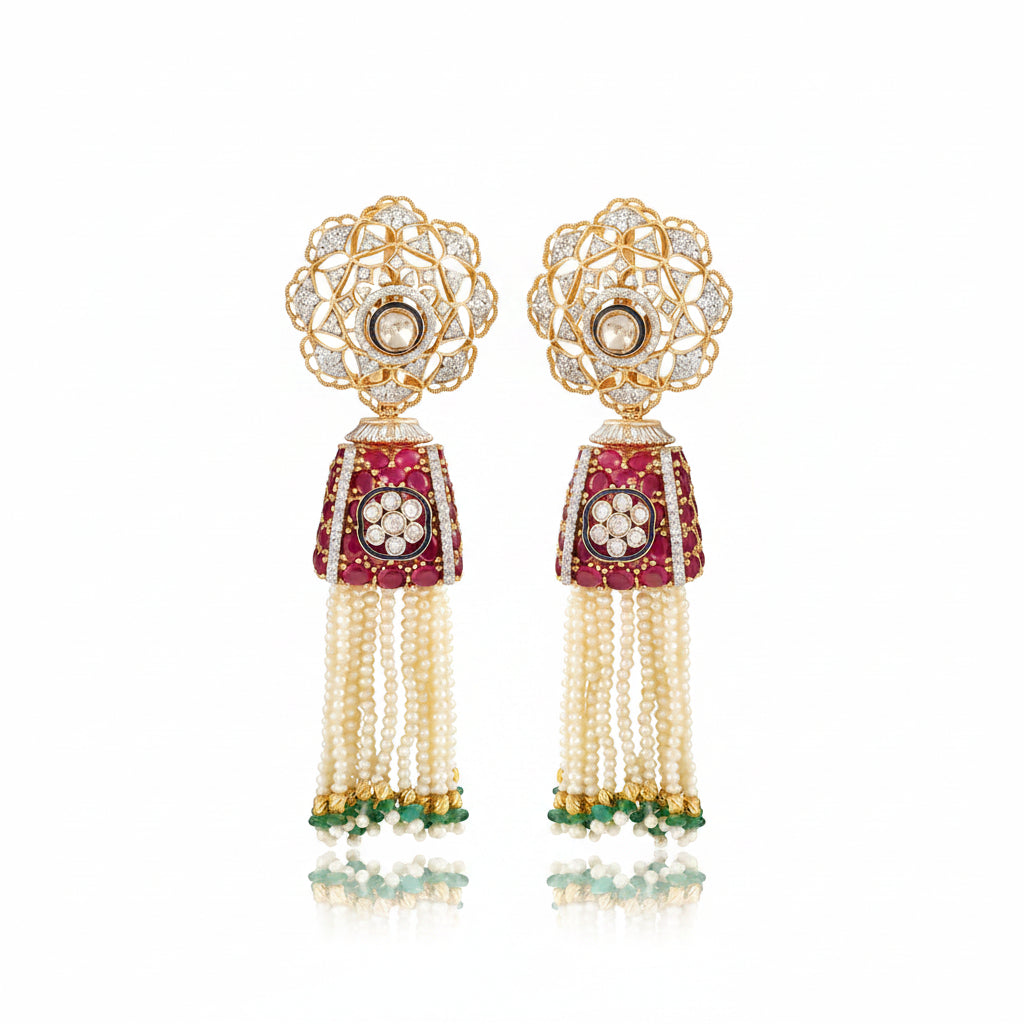 Crimson Tassel Earrings