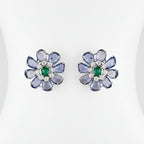 Tanzanite Rosette Earrings