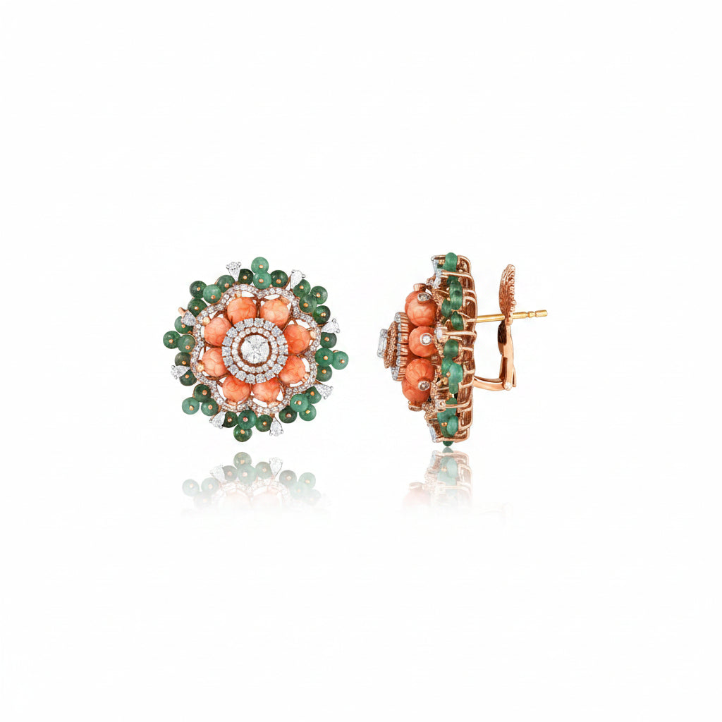 Coral Nouveau Earrings
