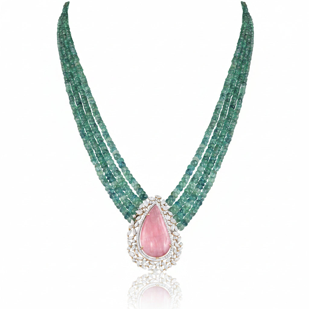 Morganite & Emerald Harmony Set