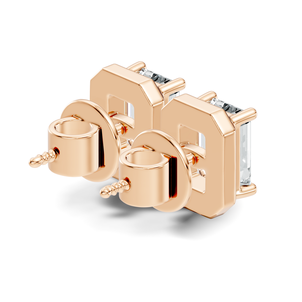 Empress Emerald-Cut Studs