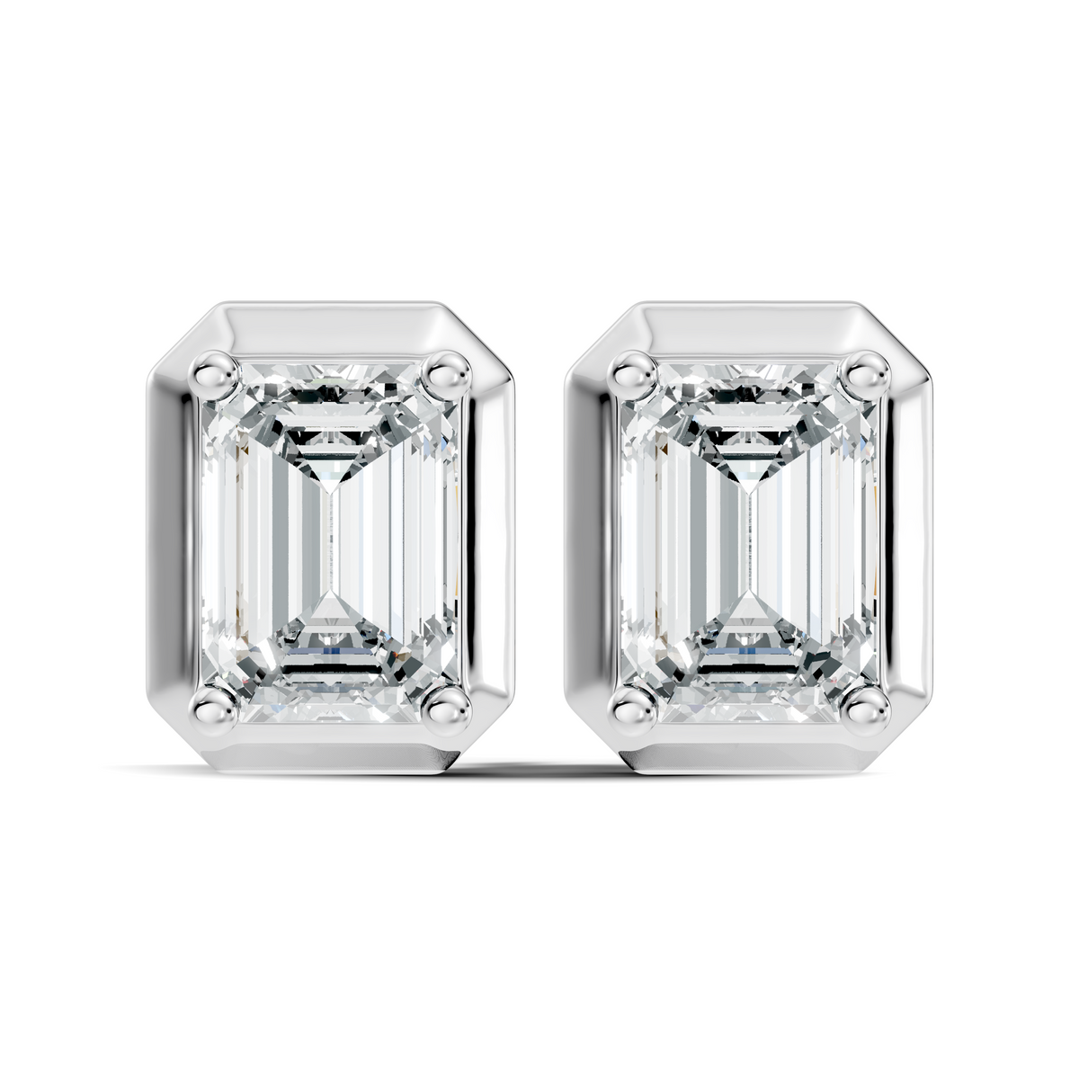 Empress Emerald-Cut Studs