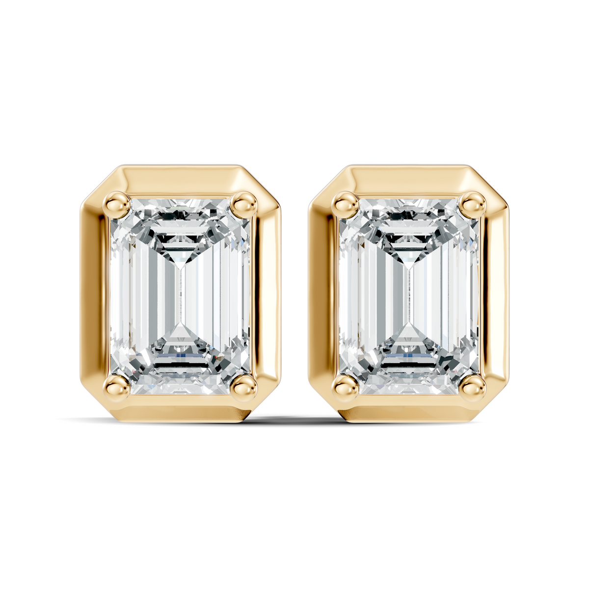 Empress Emerald-Cut Studs