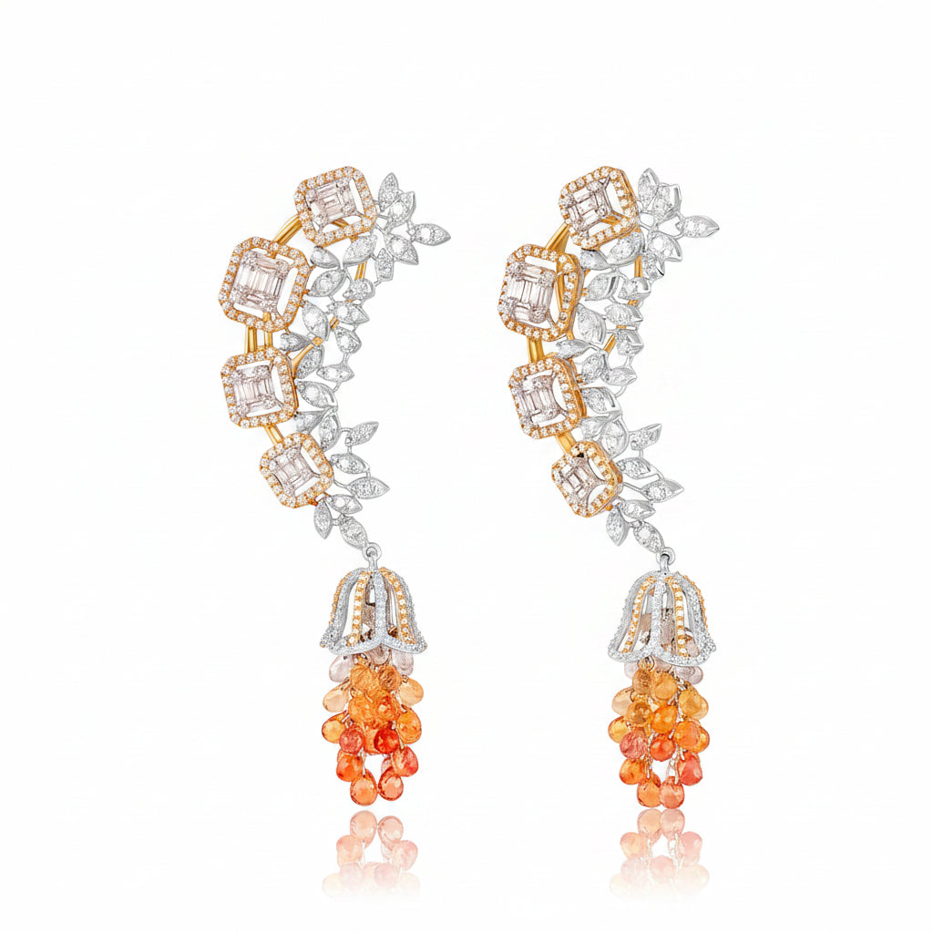 Tangerine Vine Earrings