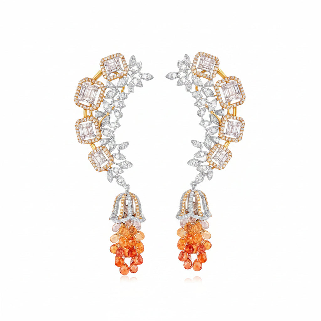 Tangerine Vine Earrings