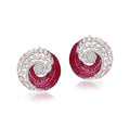 Crimson Vortex Earrings