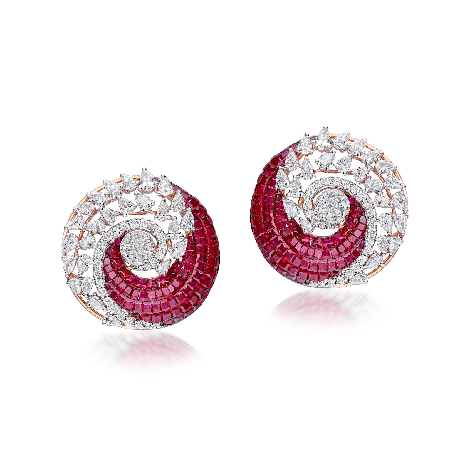 Crimson Vortex Earrings