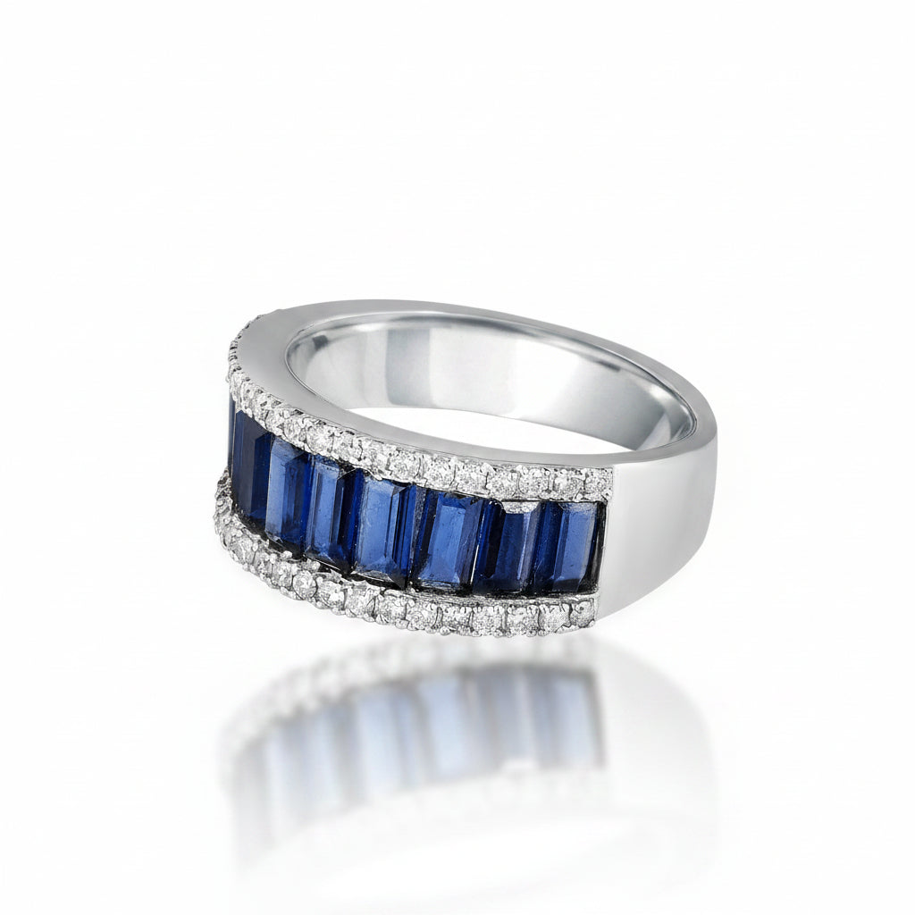Sapphire Colonnade Ring
