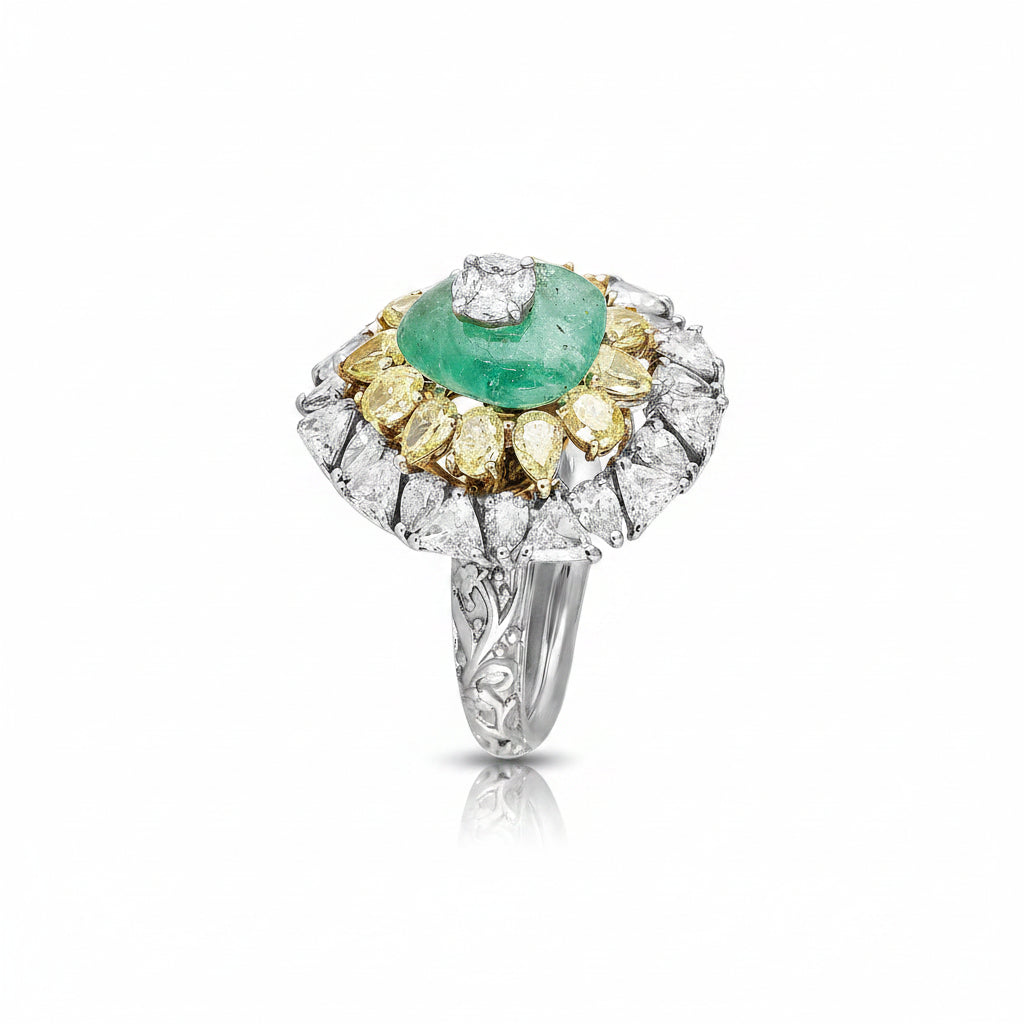 Emerald Astraea Cocktail Ring