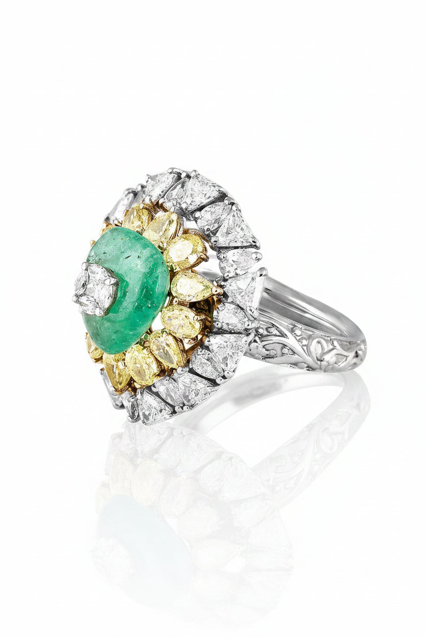 Emerald Astraea Cocktail Ring