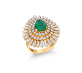 Emerald Solaris Cocktail Ring