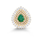 Emerald Solaris Cocktail Ring