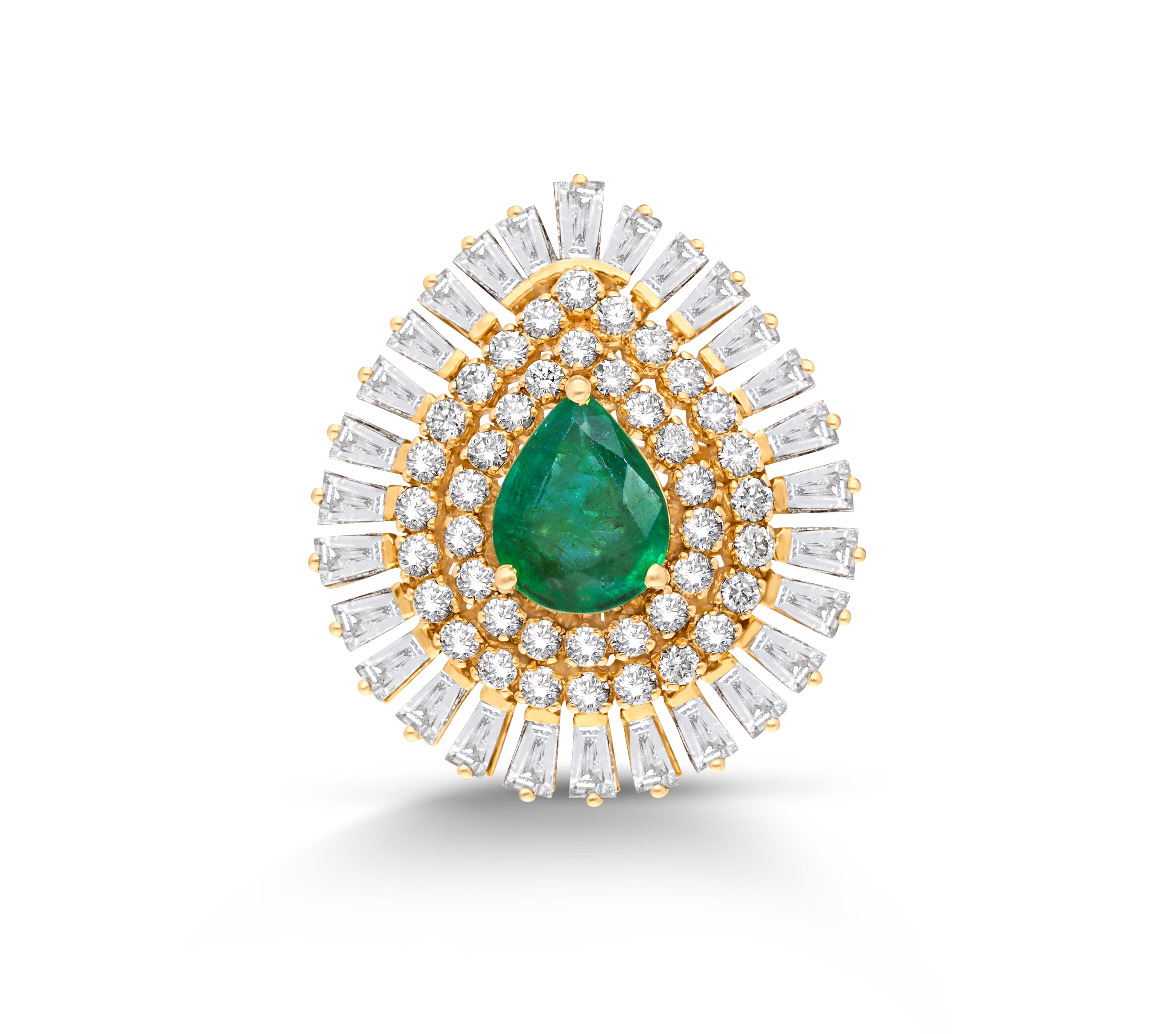Emerald Solaris Cocktail Ring