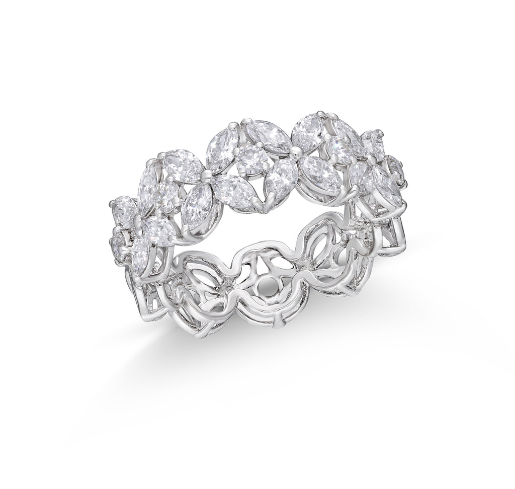 Marquise Blossom Eternity Ring