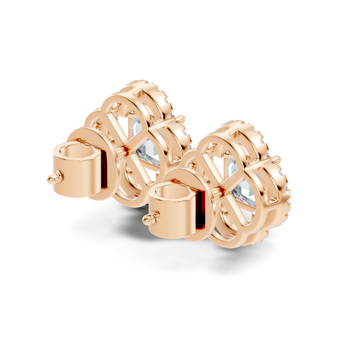 Clover Asscher Studs