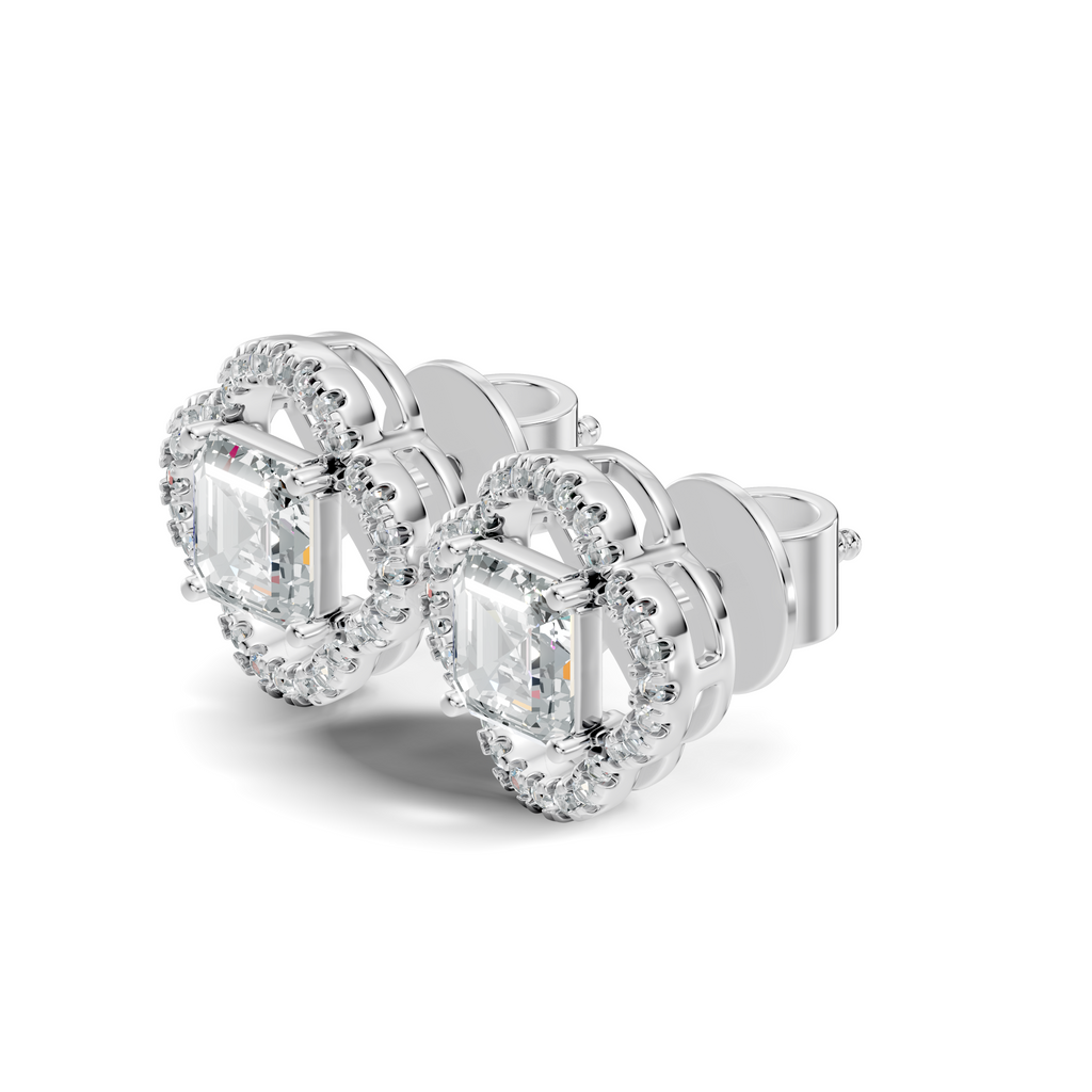 Clover Asscher Studs