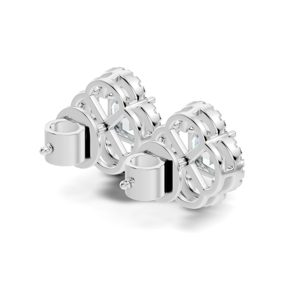 Clover Asscher Studs