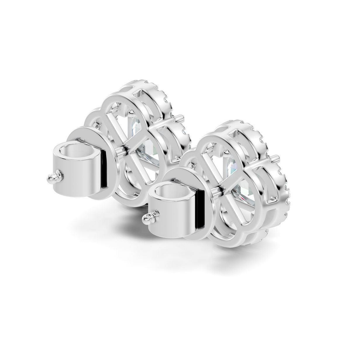 Clover Asscher Studs