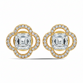 Clover Asscher Studs