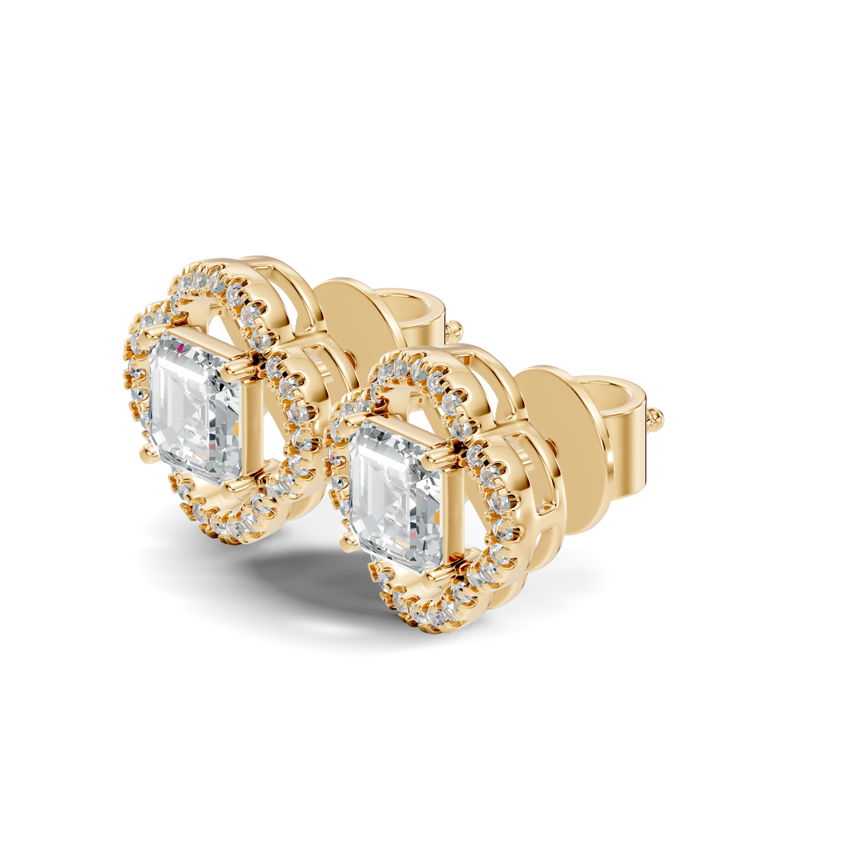 Clover Asscher Studs
