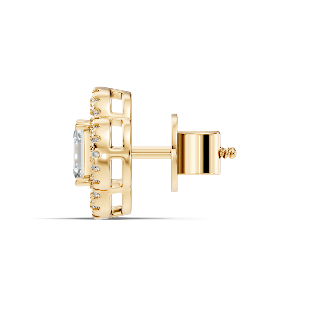 Clover Asscher Studs