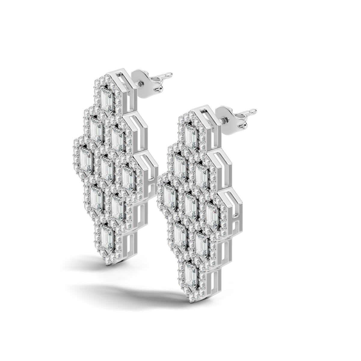 Lattice Shield Earrings