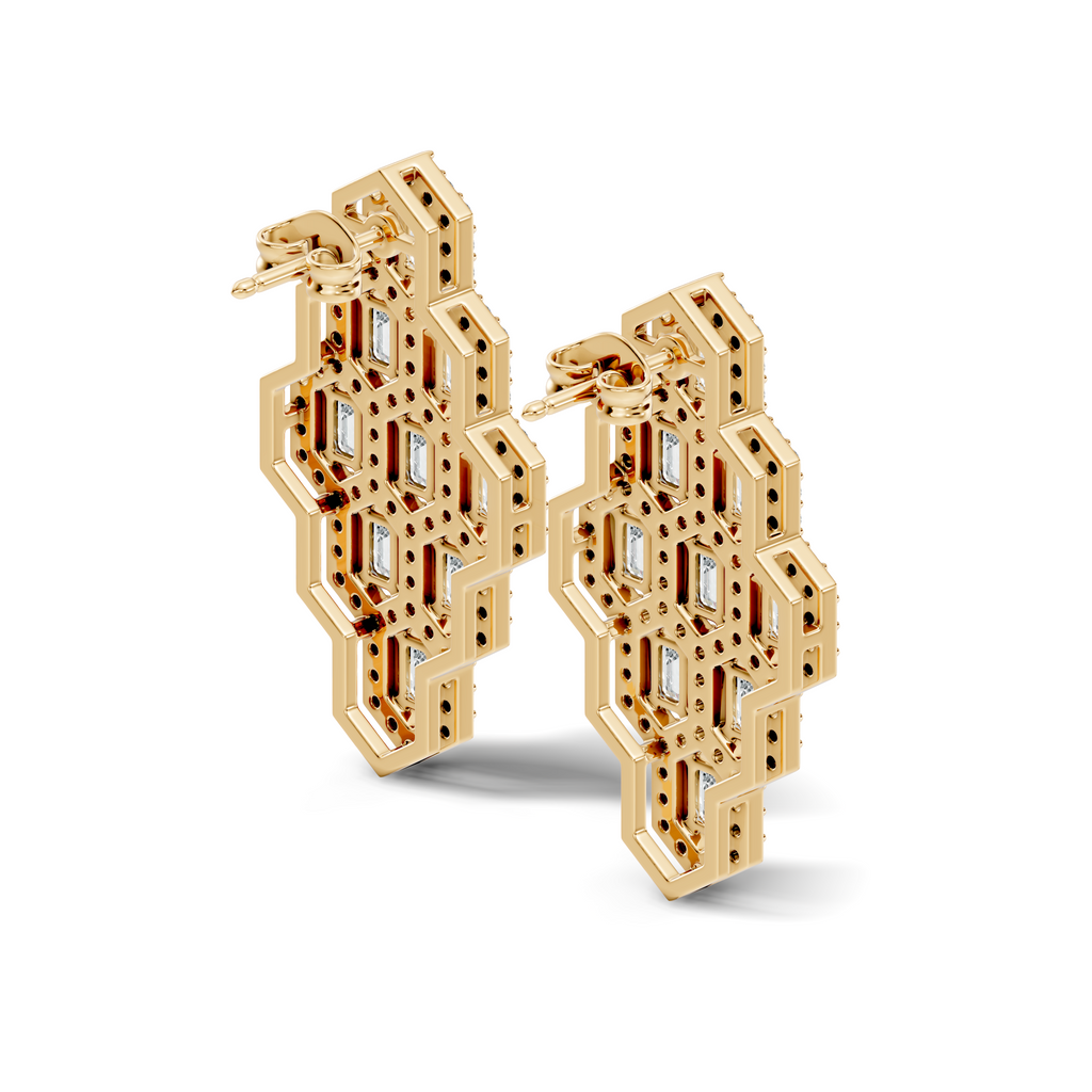 Lattice Shield Earrings