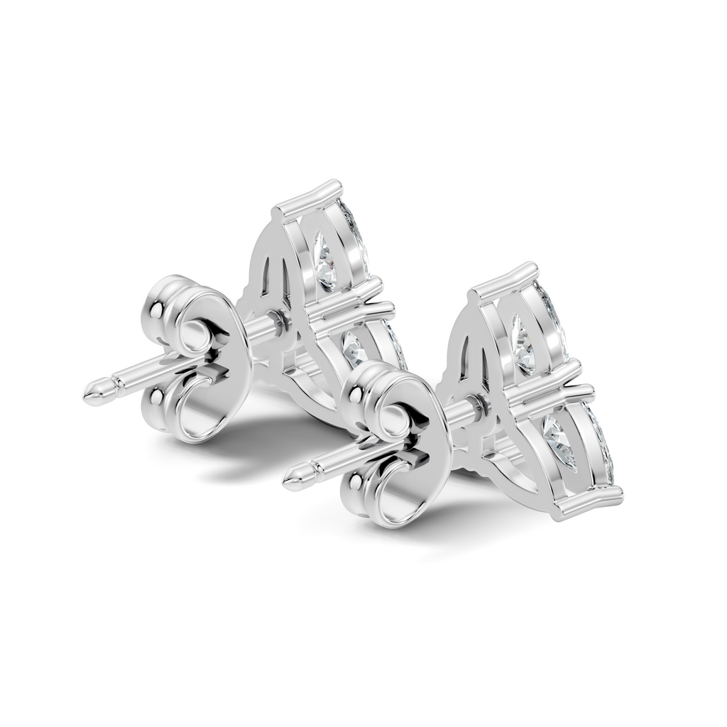 Pear-Cut Trinity Studs