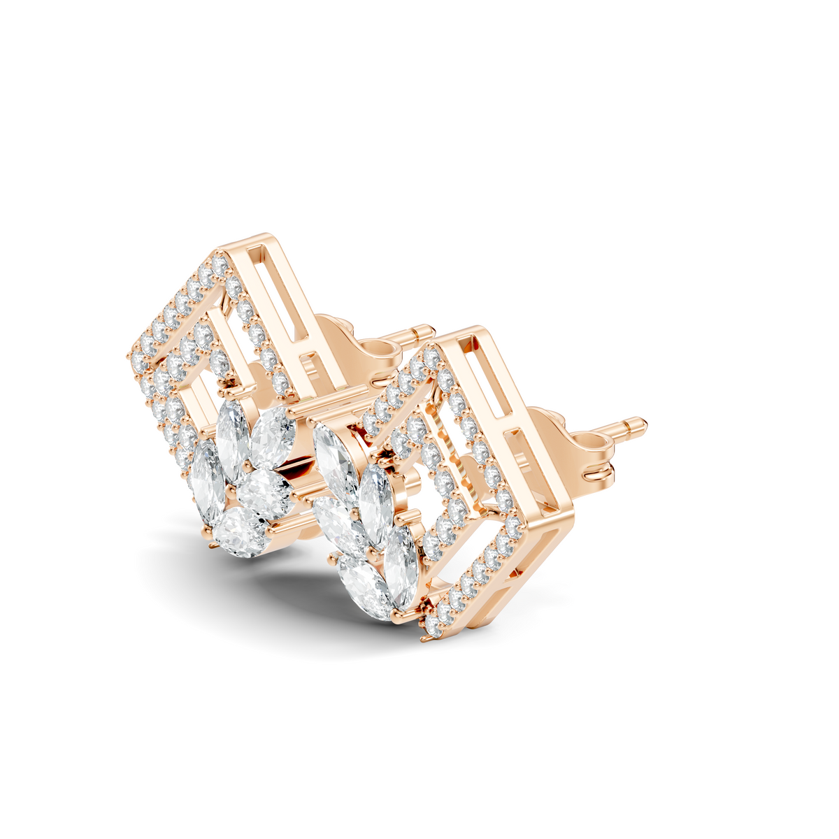 Origami Crystal Studs