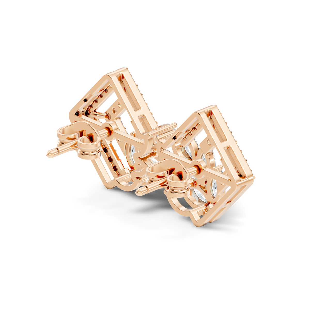 Origami Crystal Studs