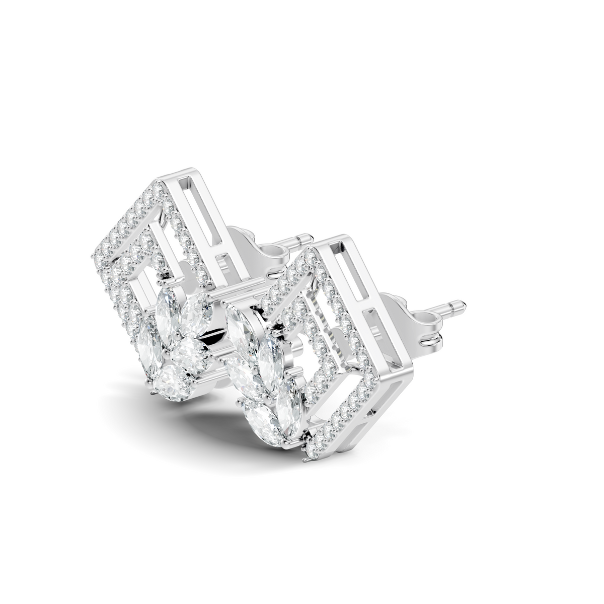 Origami Crystal Studs