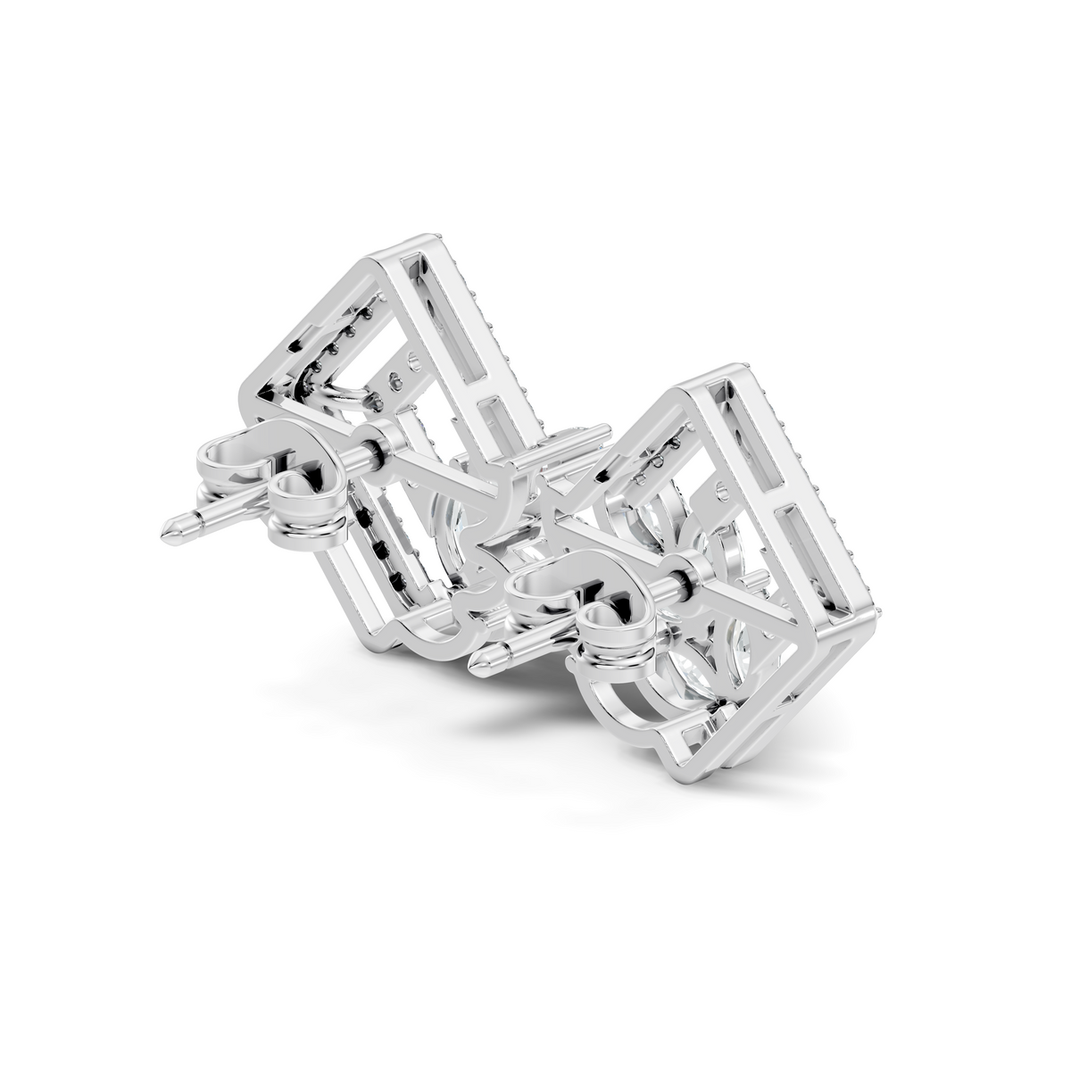 Origami Crystal Studs