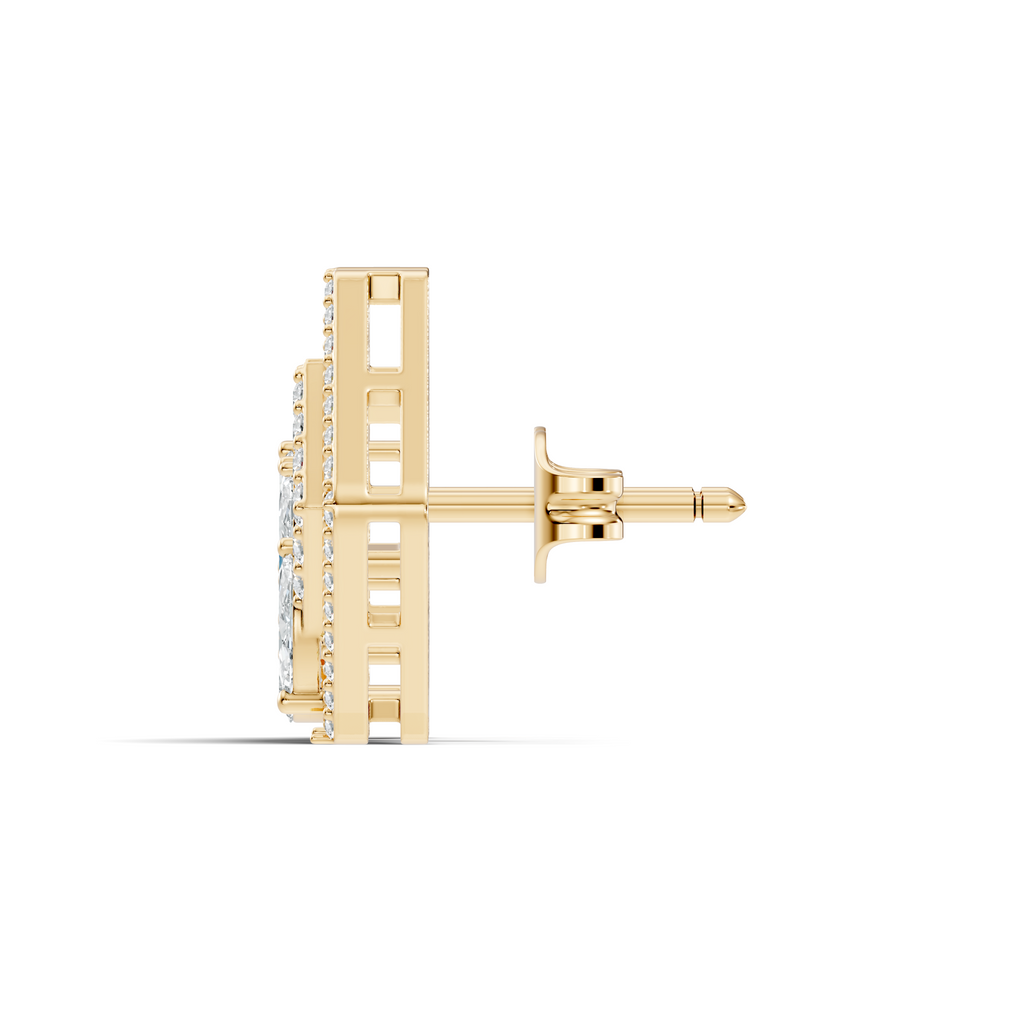 Origami Crystal Studs