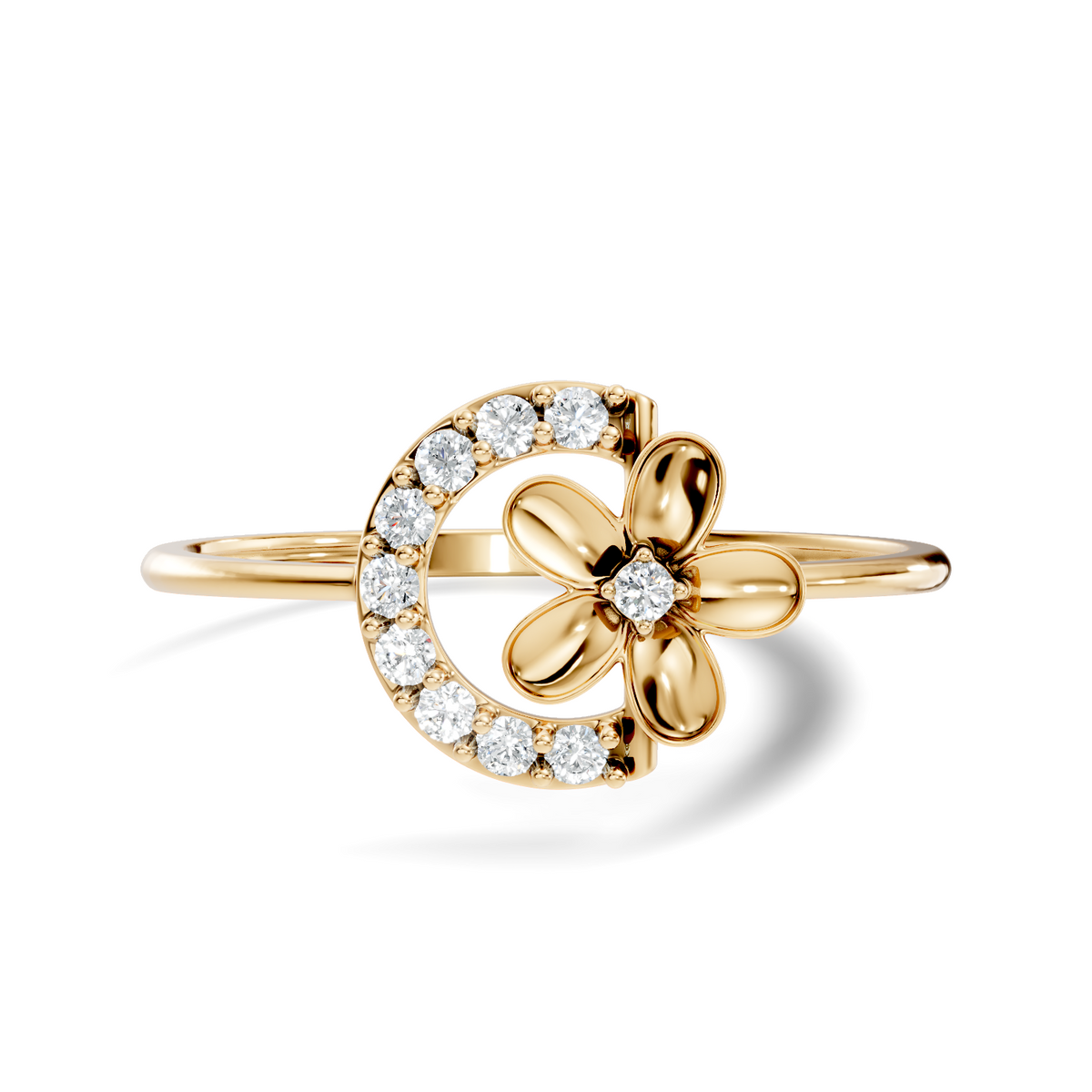 Gilded Moonlit Flower