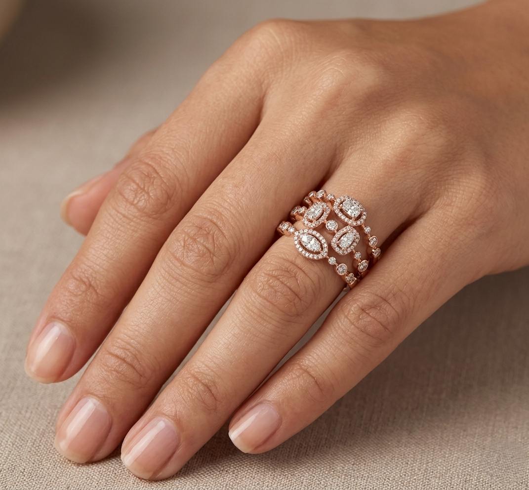 TIERED CLUSTER RING