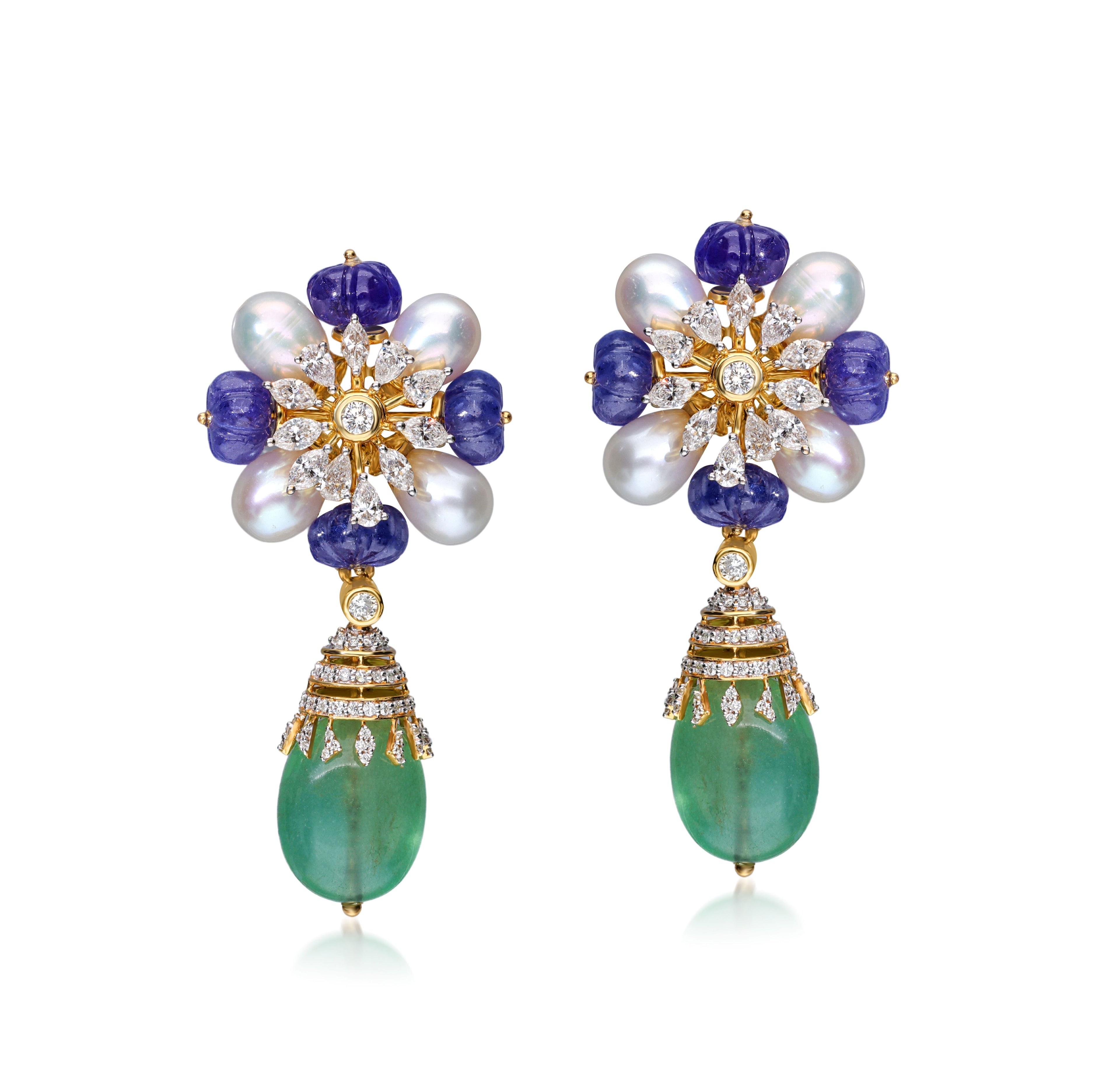 Tanzanite & Emerald Dynasty Set