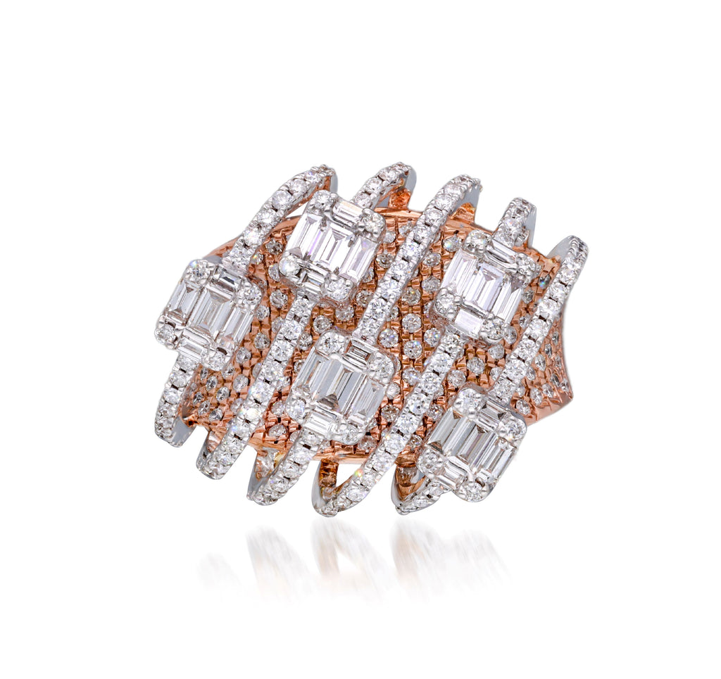 Rose Lattice Illusion Ring