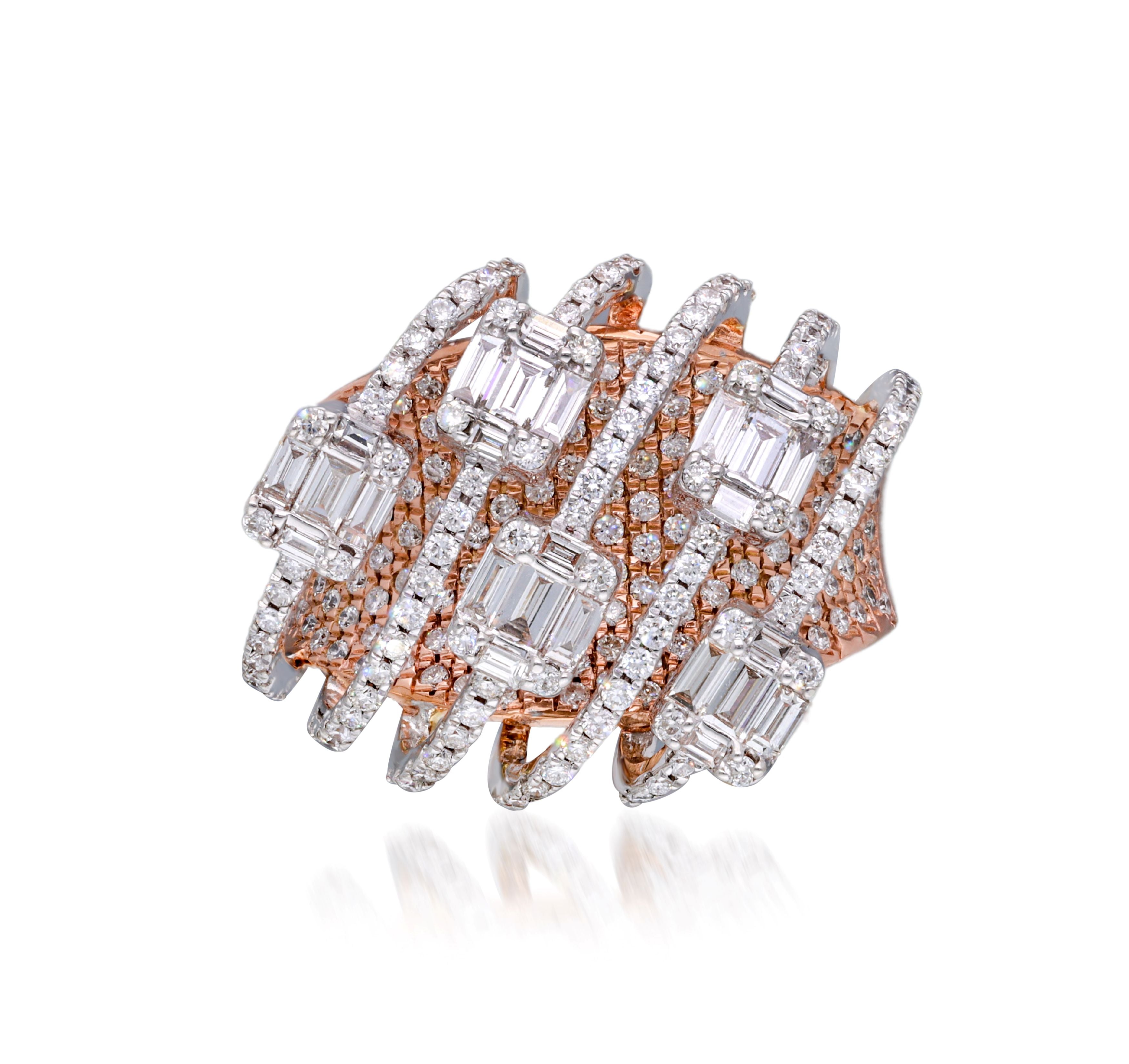 Rose Lattice Illusion Ring
